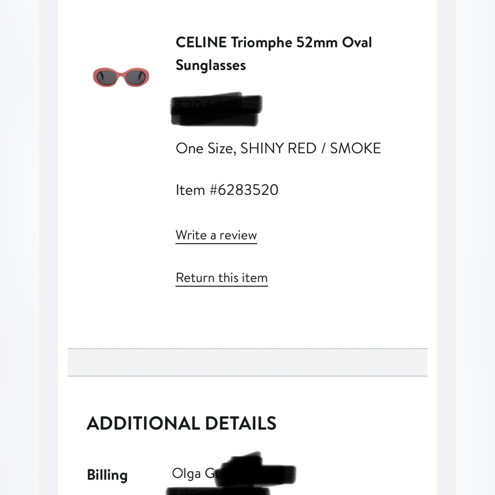 Celine Triomphe 52mm oval Sunglasses - Picture 9 of 9